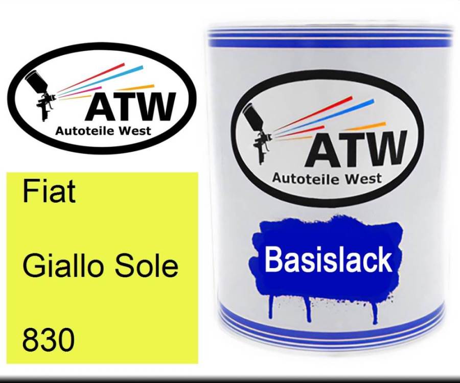 Fiat, Giallo Sole, 830: 1L Lackdose, von ATW Autoteile West.